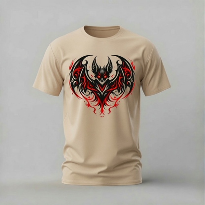 DARK DEMON Bat Graphic T-Shirt
