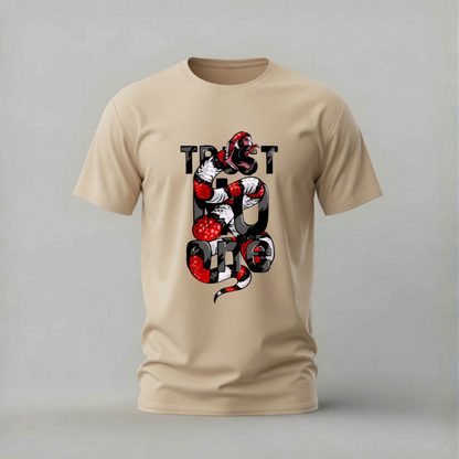 TRUST NO ONE Snake Graphic T-Shirt