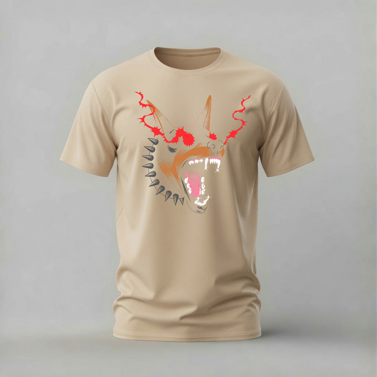 FIERCE SPIKED DOBERMAN Graphic T-Shirt