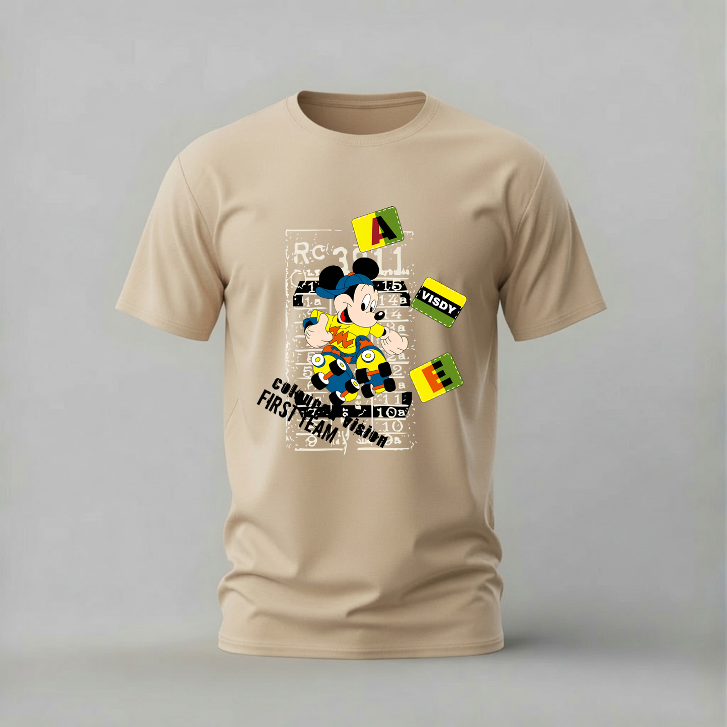 MICKEY MOUSE Skateboard Graffiti Graphic T-Shirt