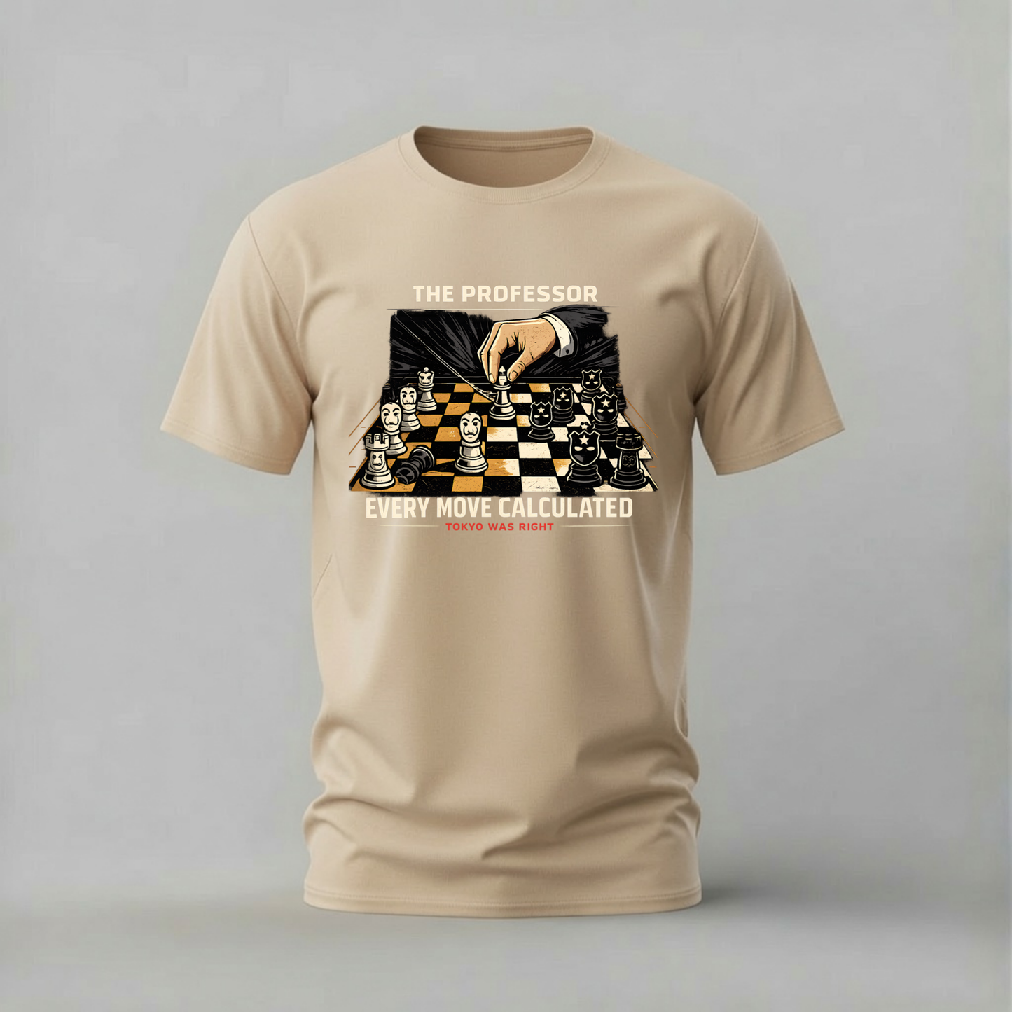 MONEY HEIST Professor Chess Graphic T-Shirt