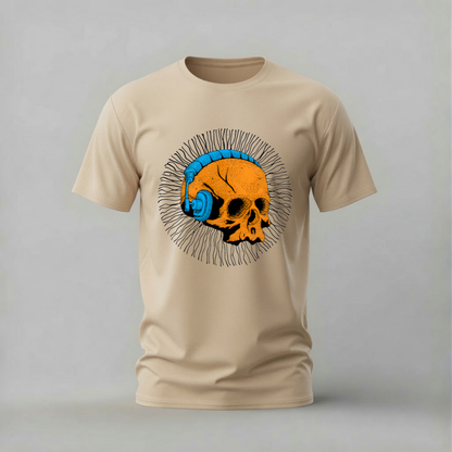 SKULL HEADPHONES Graphic T-Shirt