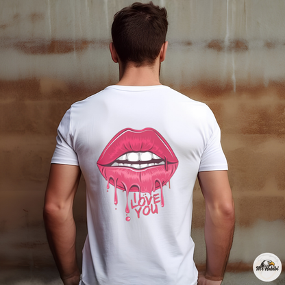 Dripping Lips I Love You Pop Art T-Shirt