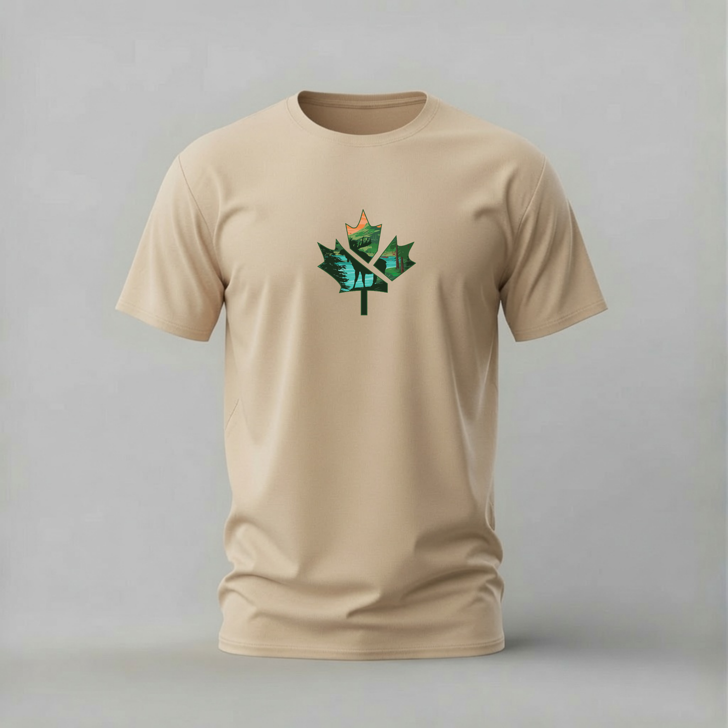 CANADA Maple Leaf Landscape Graphic T-Shirt