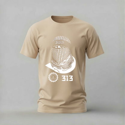 313 KEFFIYEH Arabic Graphic T-Shirt