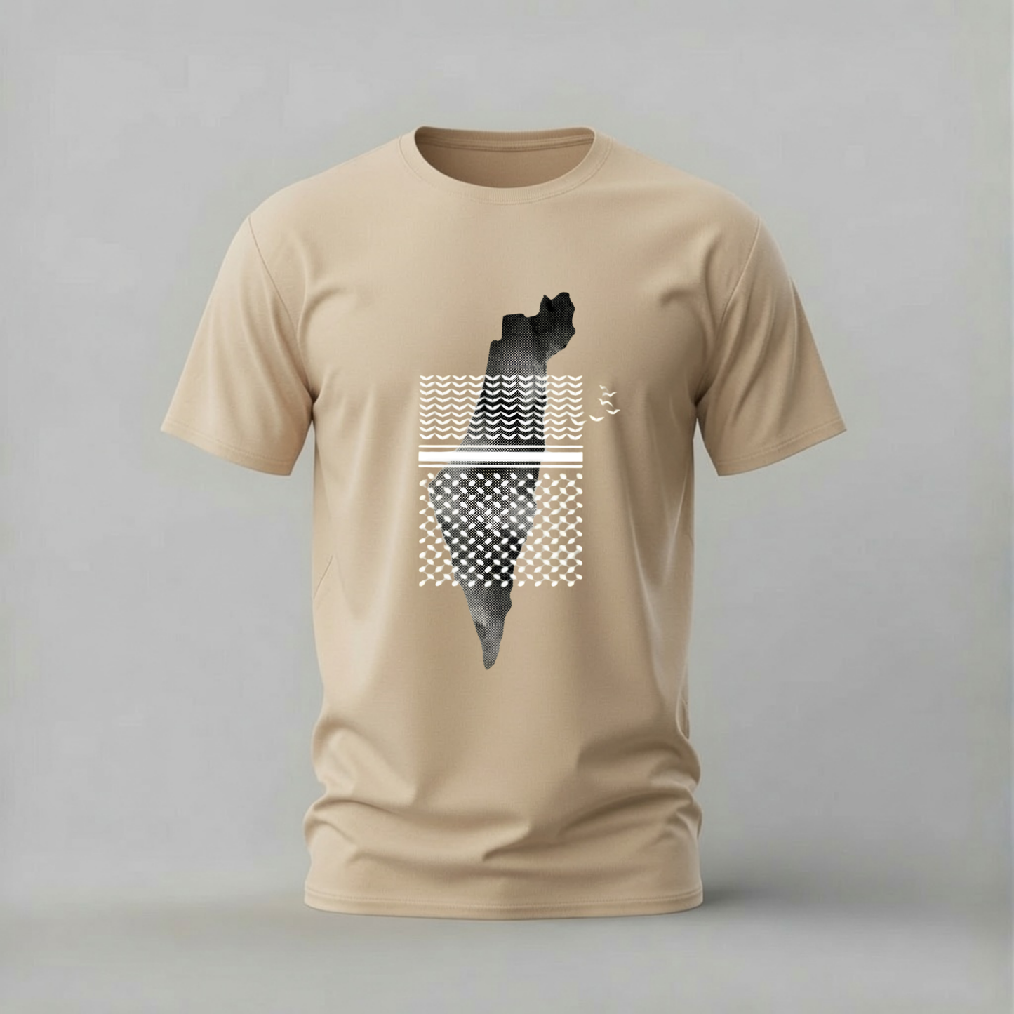 PALESTINE MAP Pattern Graphic T-Shirt