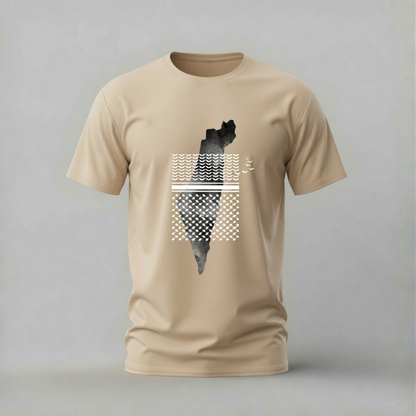 PALESTINE MAP Pattern Graphic T-Shirt