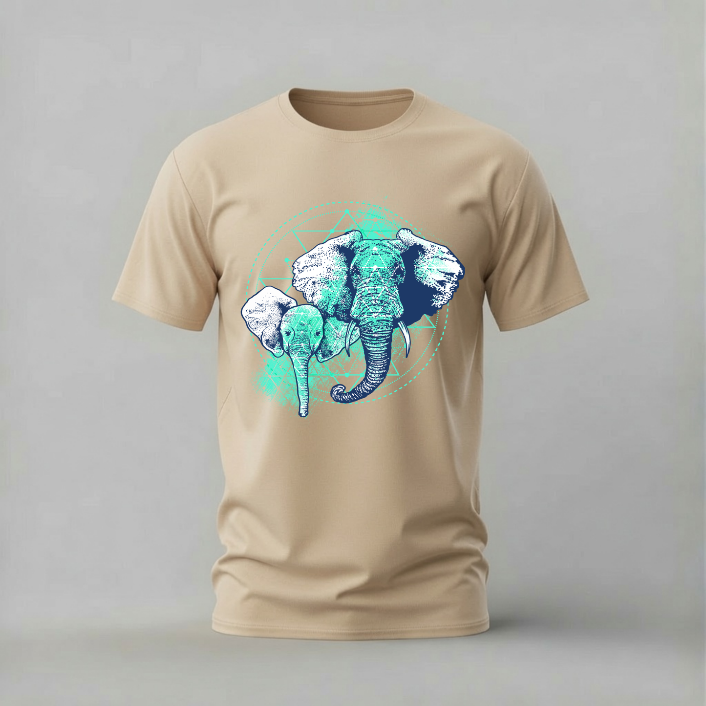 GEOMETRIC ELEPHANTS Graphic T-Shirt