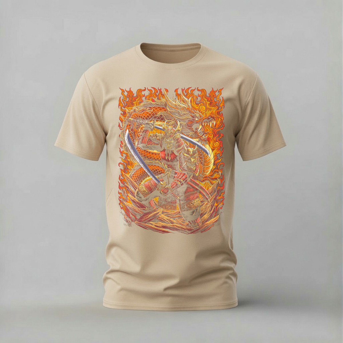 SAMURAI DRAGON Graphic T-Shirt