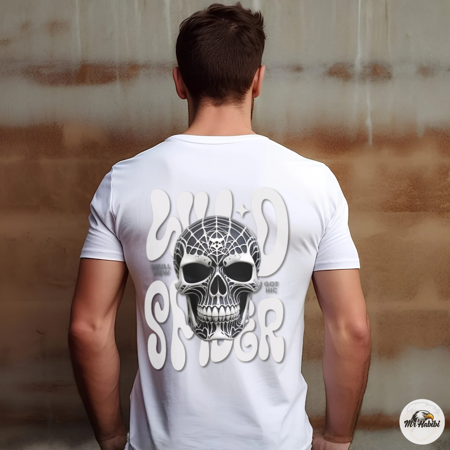 Spider Web Skull Gothic Streetwear T-Shirt