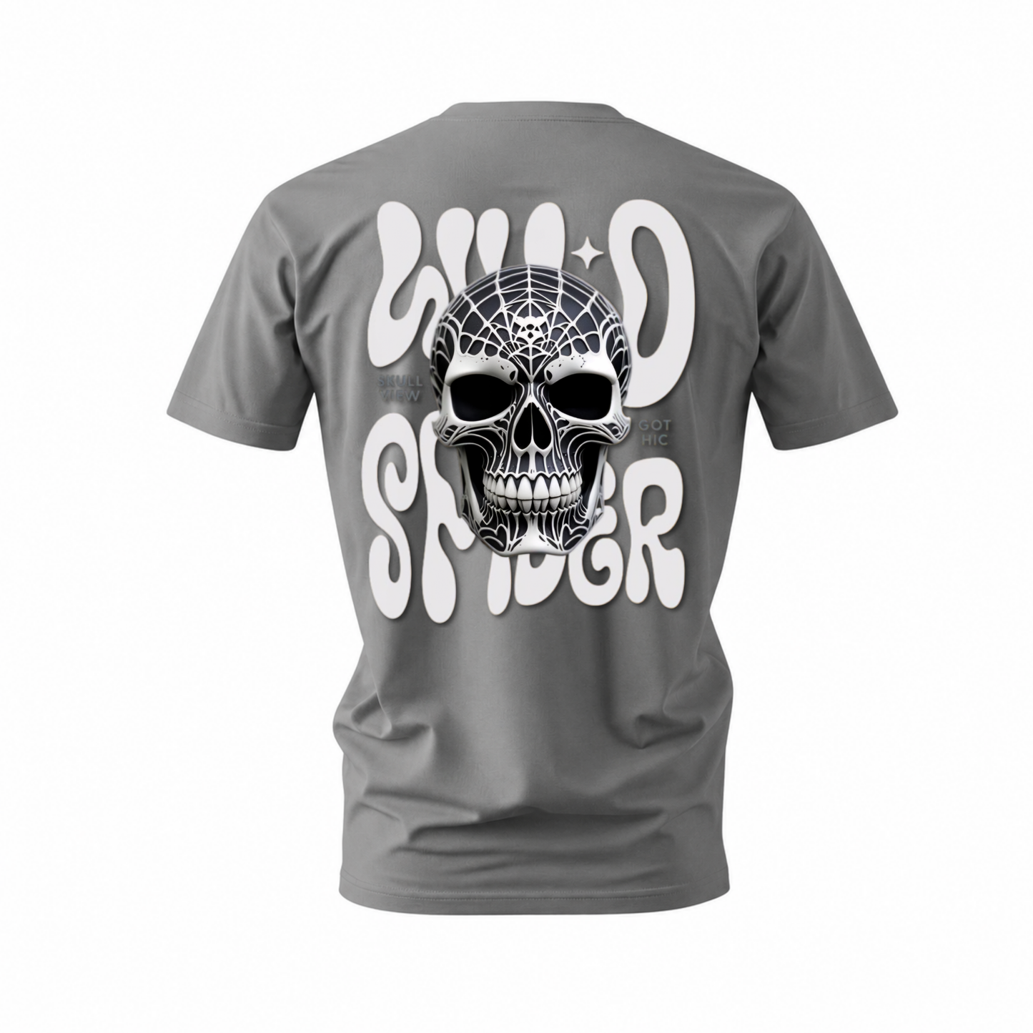 WILD SPIDER Skull Graphic T-Shirt
