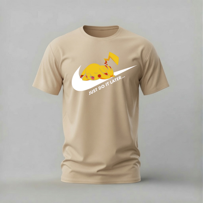PIKACHU Just Do It Later Graphic T-Shirt
