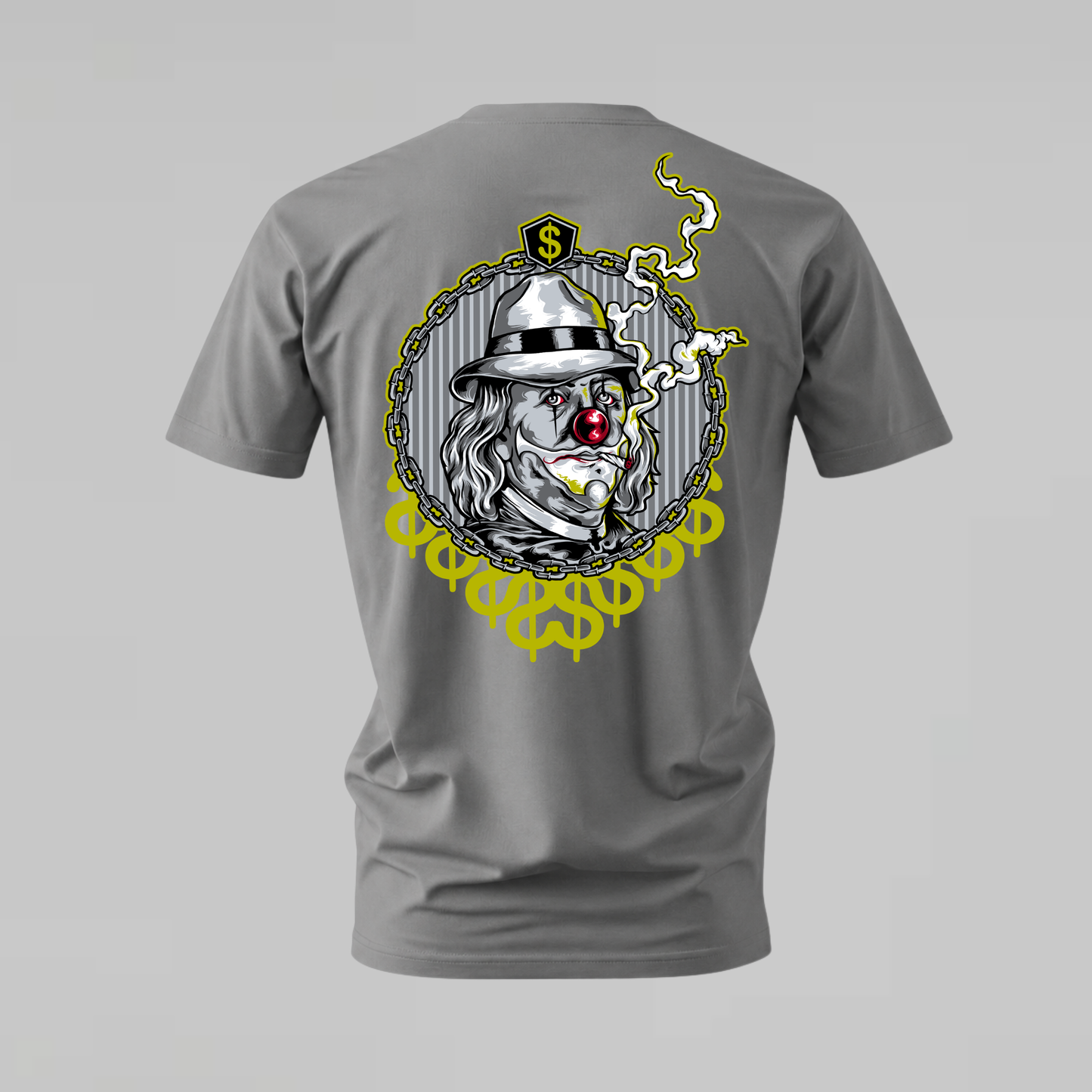 GANGSTER CLOWN Dollar Graphic T-Shirt