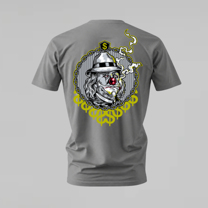 GANGSTER CLOWN Dollar Graphic T-Shirt