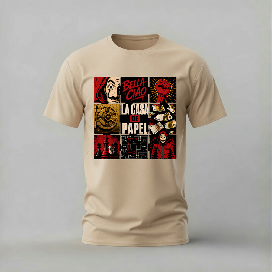 LA CASA DE PAPEL Collage Graphic T-Shirt