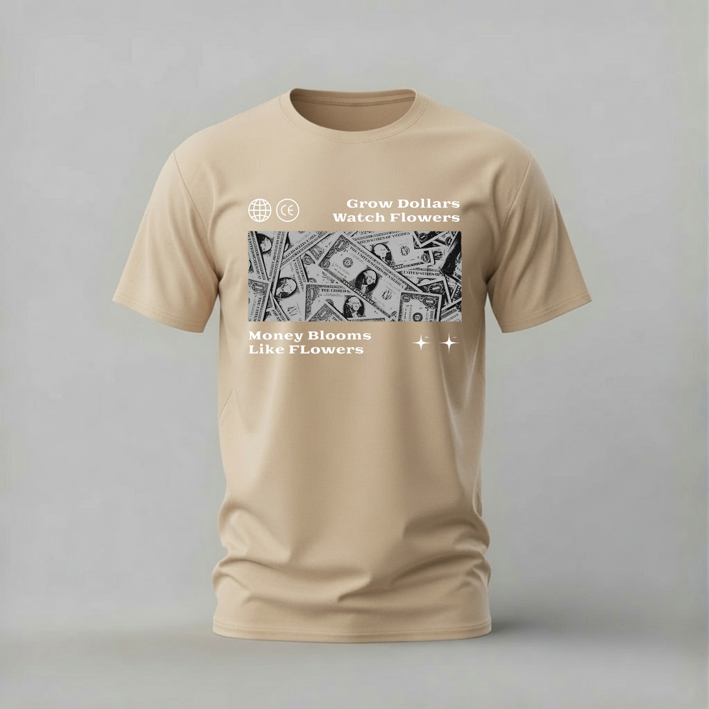 MONEY BLOOMS LIKE FLOWERS Graphic T-Shirt