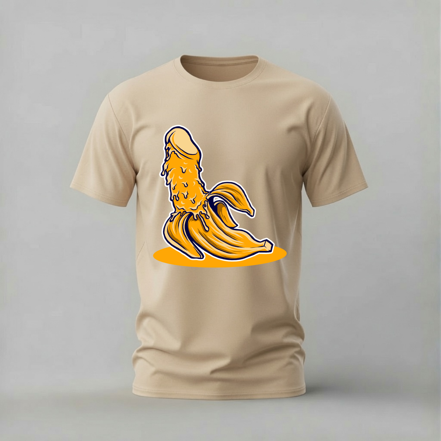 PEELED BANANA Phallic Graphic T-Shirt