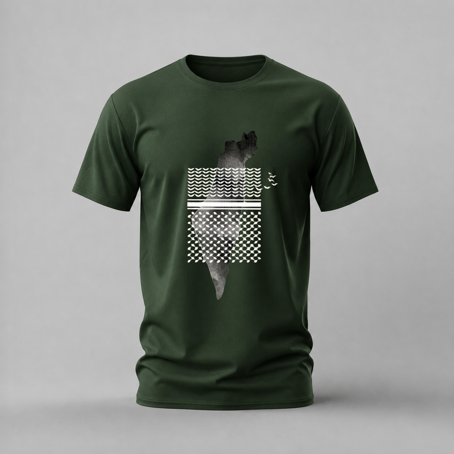 PALESTINE MAP Pattern Graphic T-Shirt