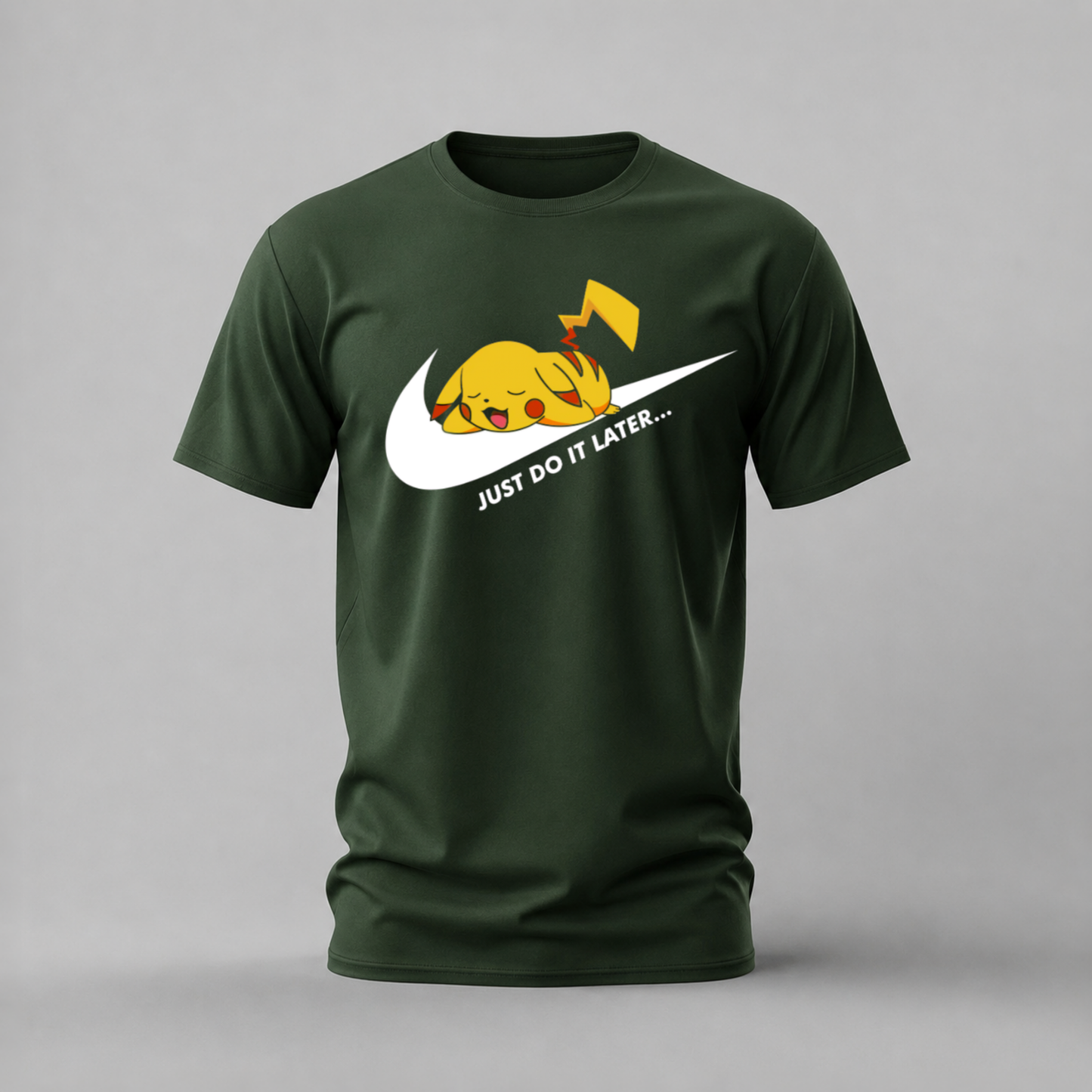 PIKACHU Just Do It Later Graphic T-Shirt