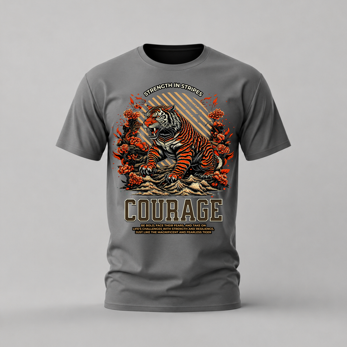 STRENGTH IN STRIPES TIGER Graphic T-Shirt