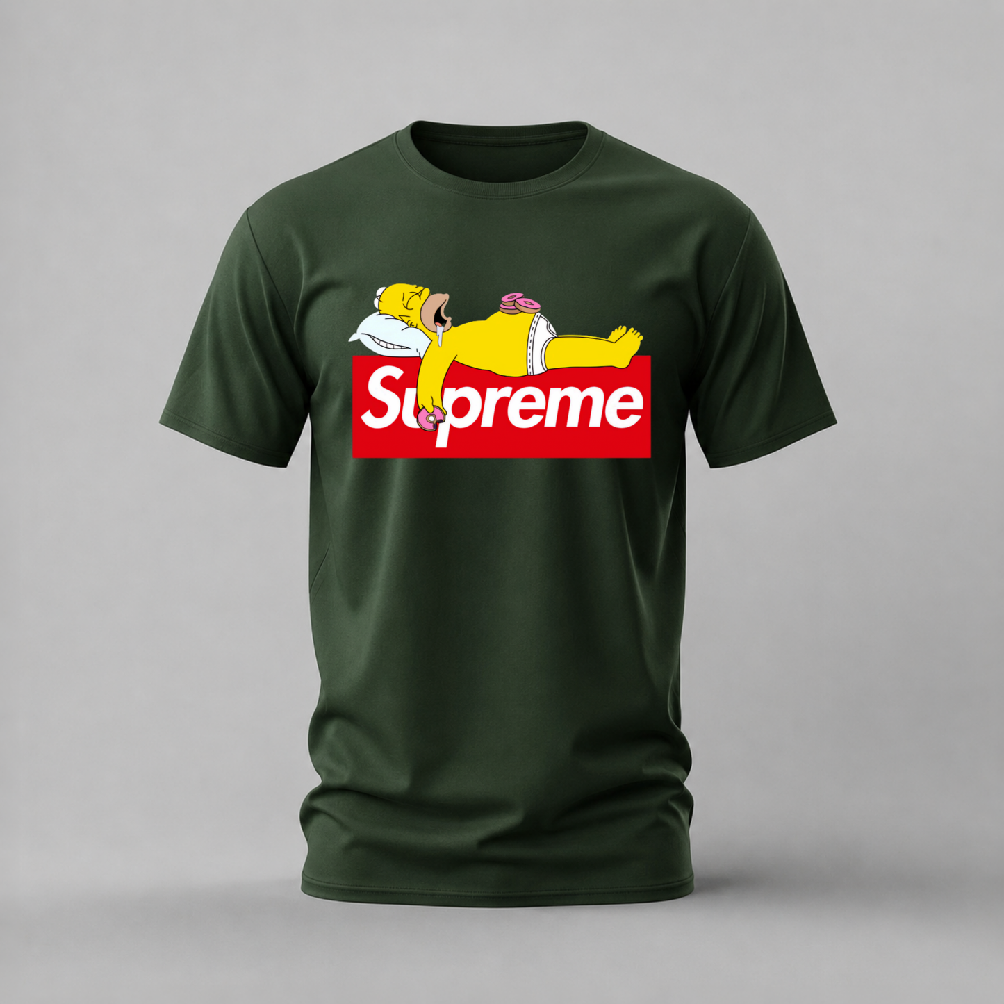 HOMER SIMPSON Supreme Donut Graphic T-Shirt