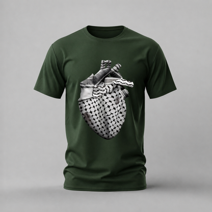 KEFFIYEH HEART Graphic T-Shirt