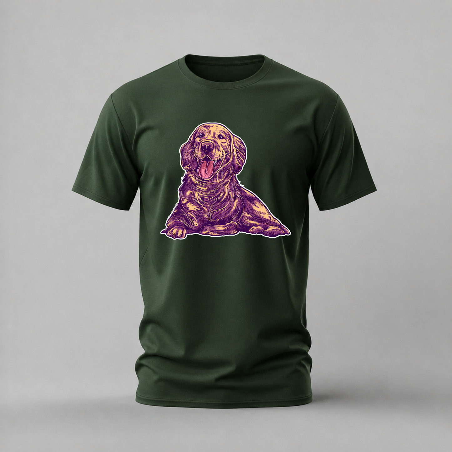 HAPPY GOLDEN RETRIEVER Graphic T-Shirt