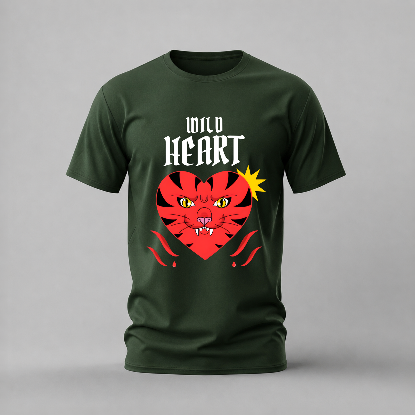 WILD HEART Tiger Graphic T-Shirt