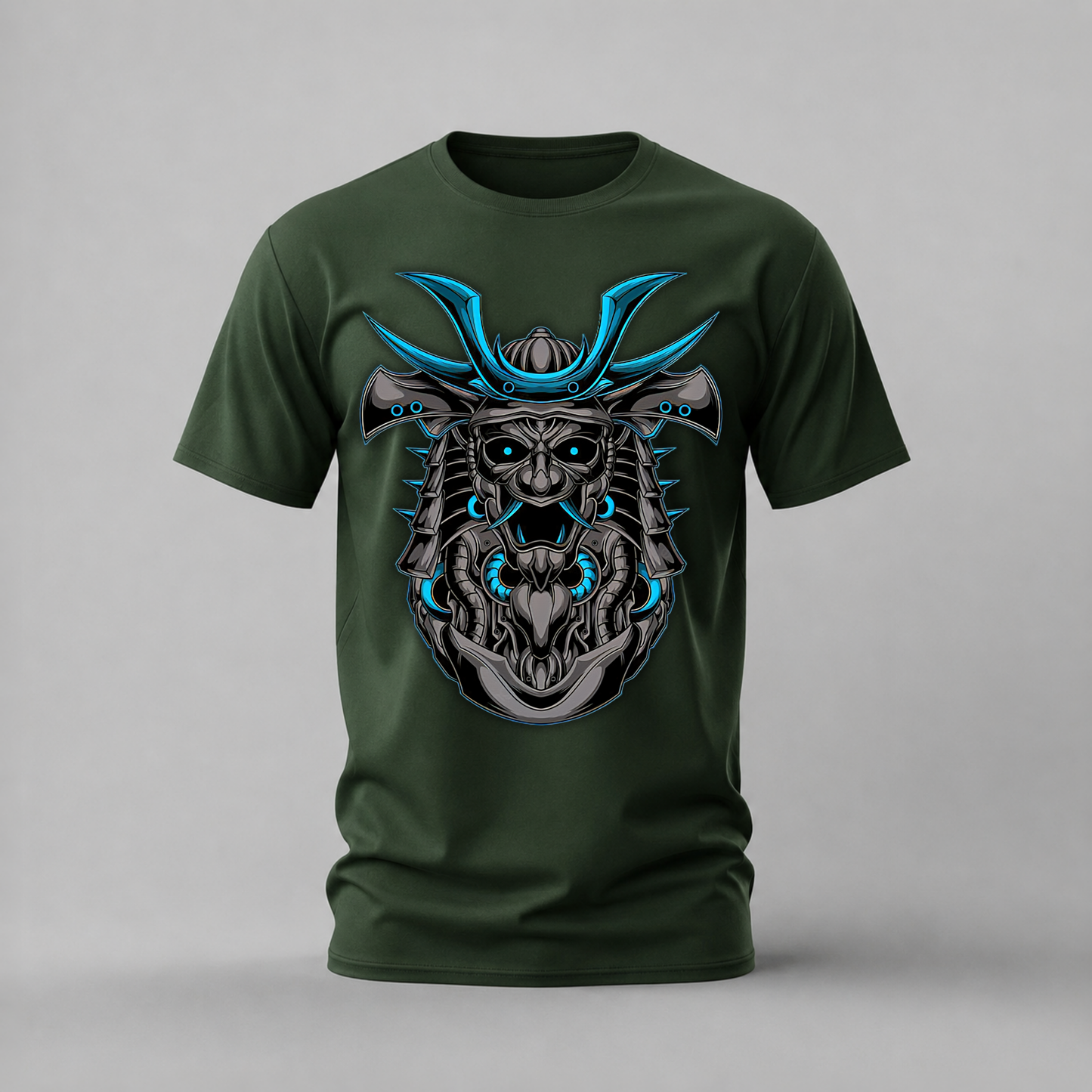 CYBER SAMURAI Helmet Graphic T-Shirt