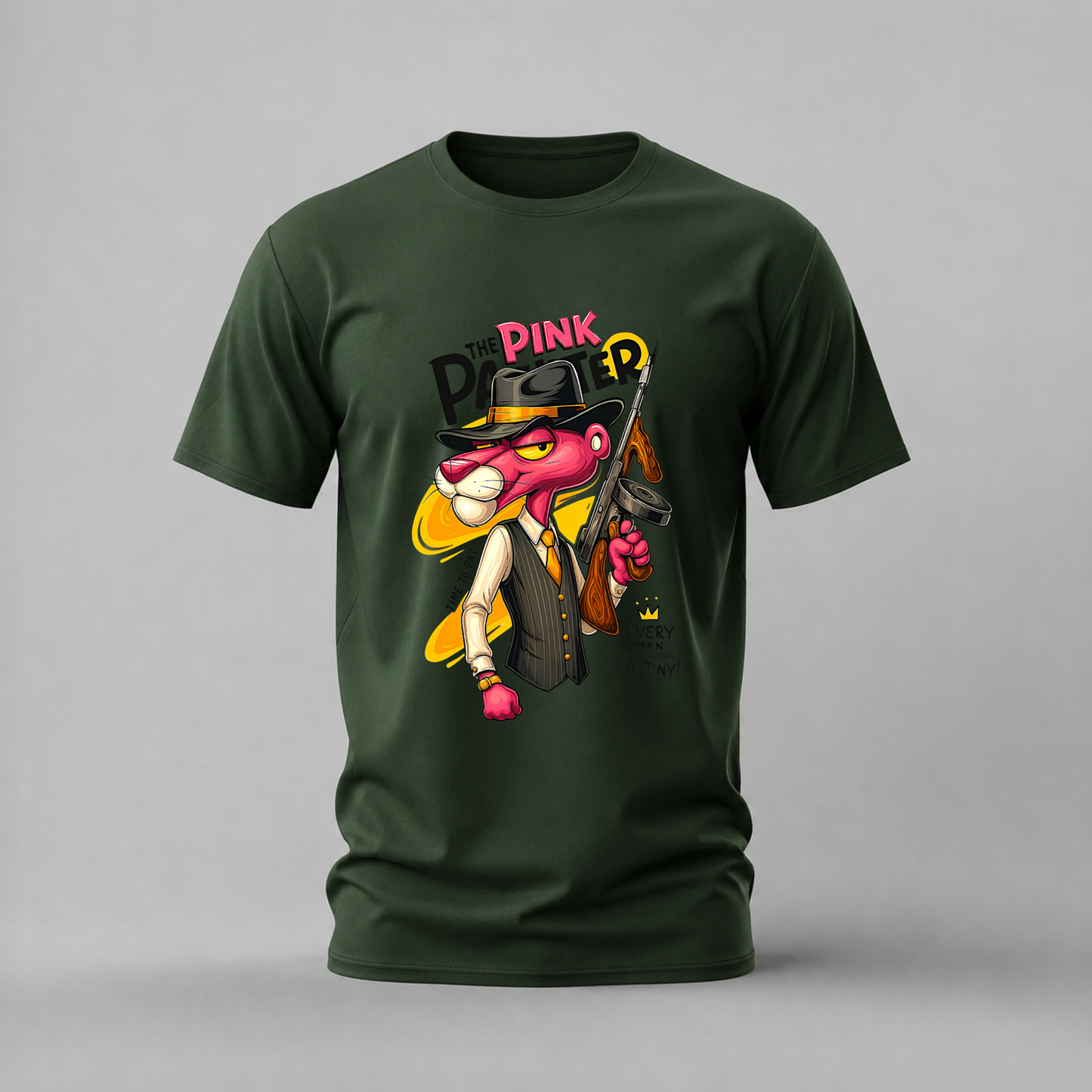 PINK PANTHER Gangster Graphic T-Shirt
