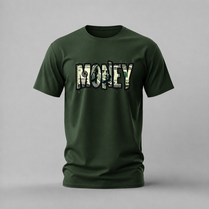 MONEY Dollar Bill Graphic T-Shirt