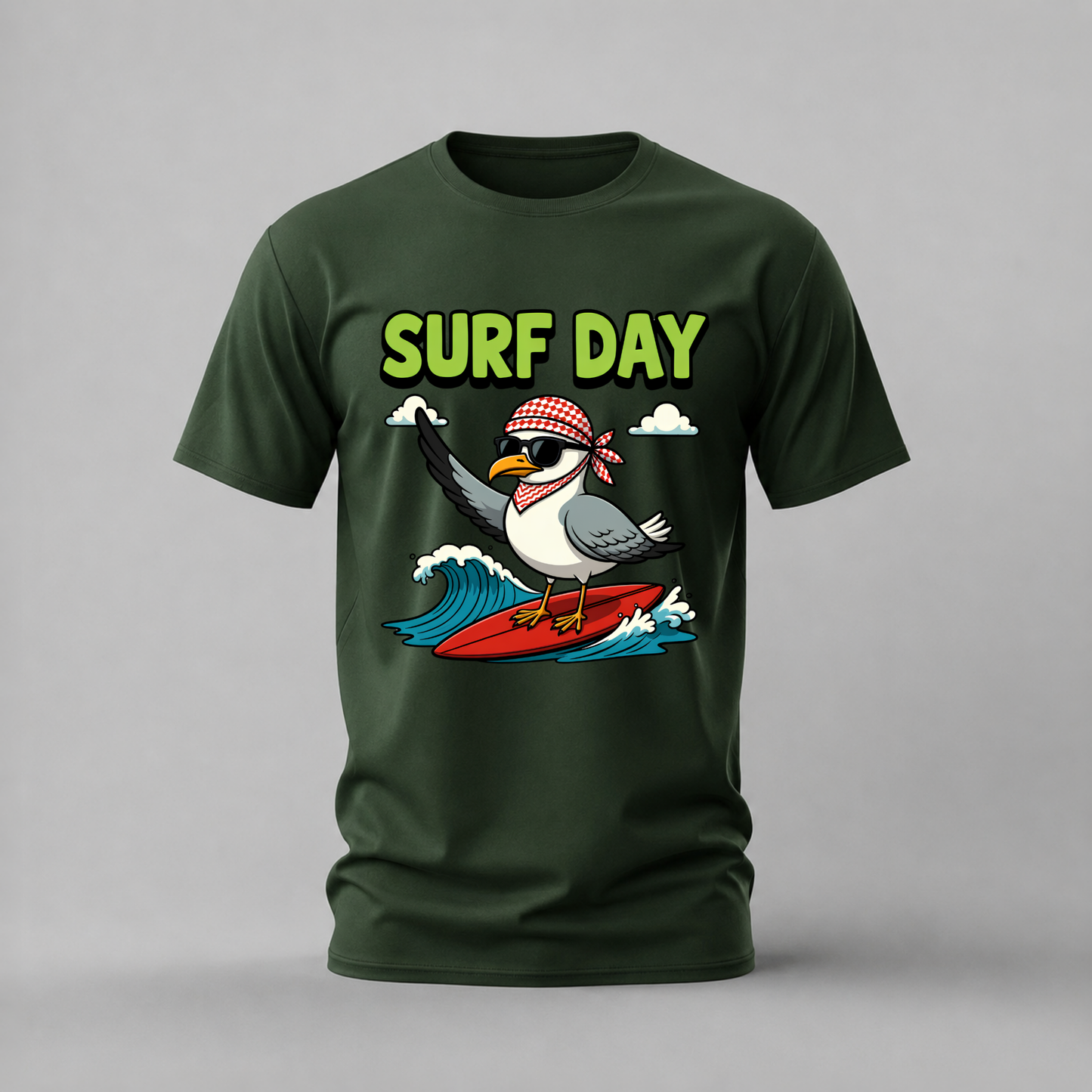 SURF DAY Seagull Graphic T-Shirt