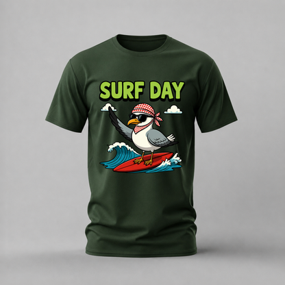 SURF DAY Seagull Graphic T-Shirt