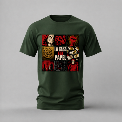 LA CASA DE PAPEL Collage Graphic T-Shirt