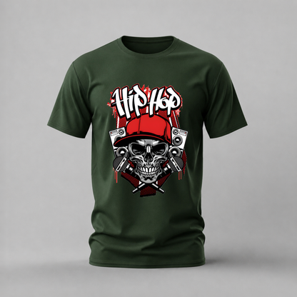 HIP HOP Skull Graphic T-Shirt