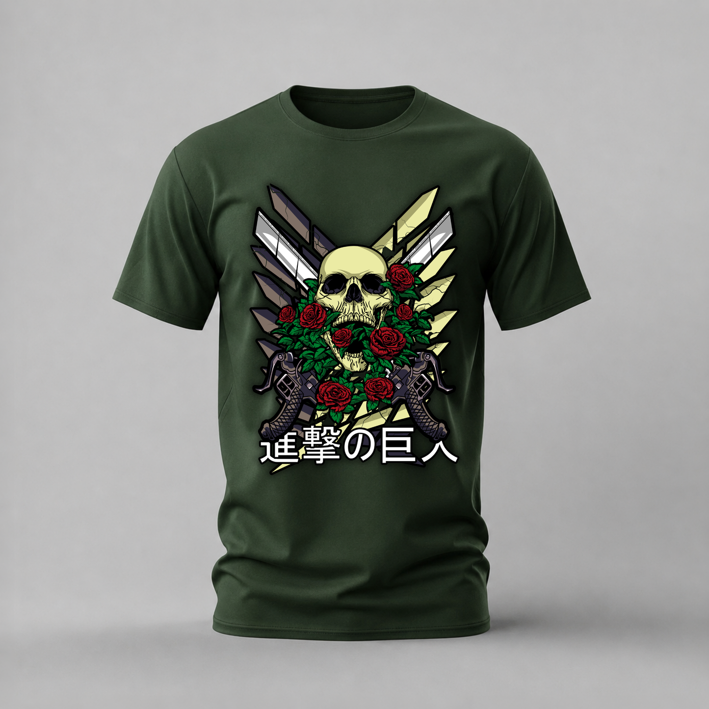 ATTACK ON TITAN Skull Roses Graphic T-Shirt