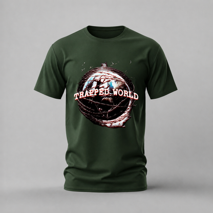 TRAPPED WORLD Barbed Wire Graphic T-Shirt