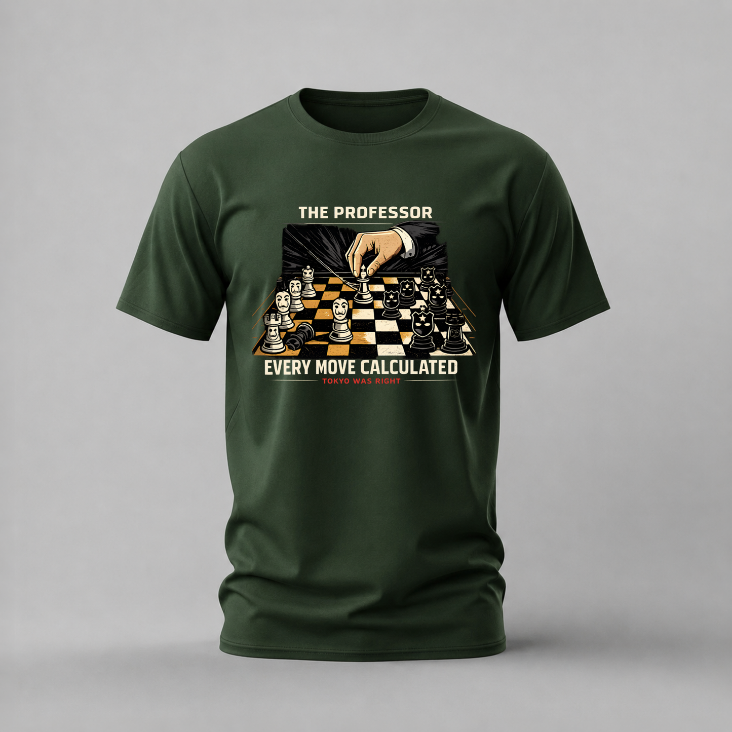 MONEY HEIST Professor Chess Graphic T-Shirt