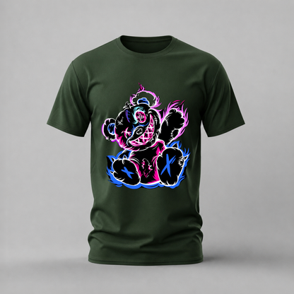 NEON TEDDY BEAR Graphic T-Shirt