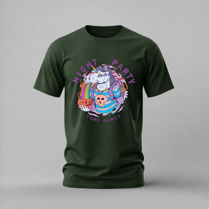 NIGHT PARTY Unicorn Graphic T-Shirt