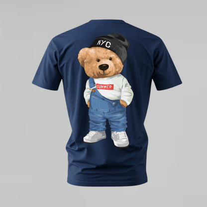 NYC SUMMER Teddy Bear Graphic T-Shirt