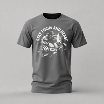 STAY FOCUS AND BEAST Graphic T-Shirt
