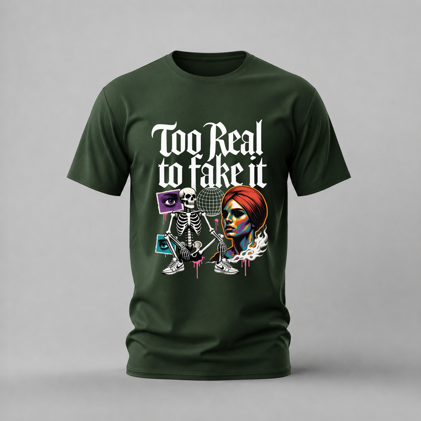 TOO REAL TO FAKE IT Graphic T-Shirt