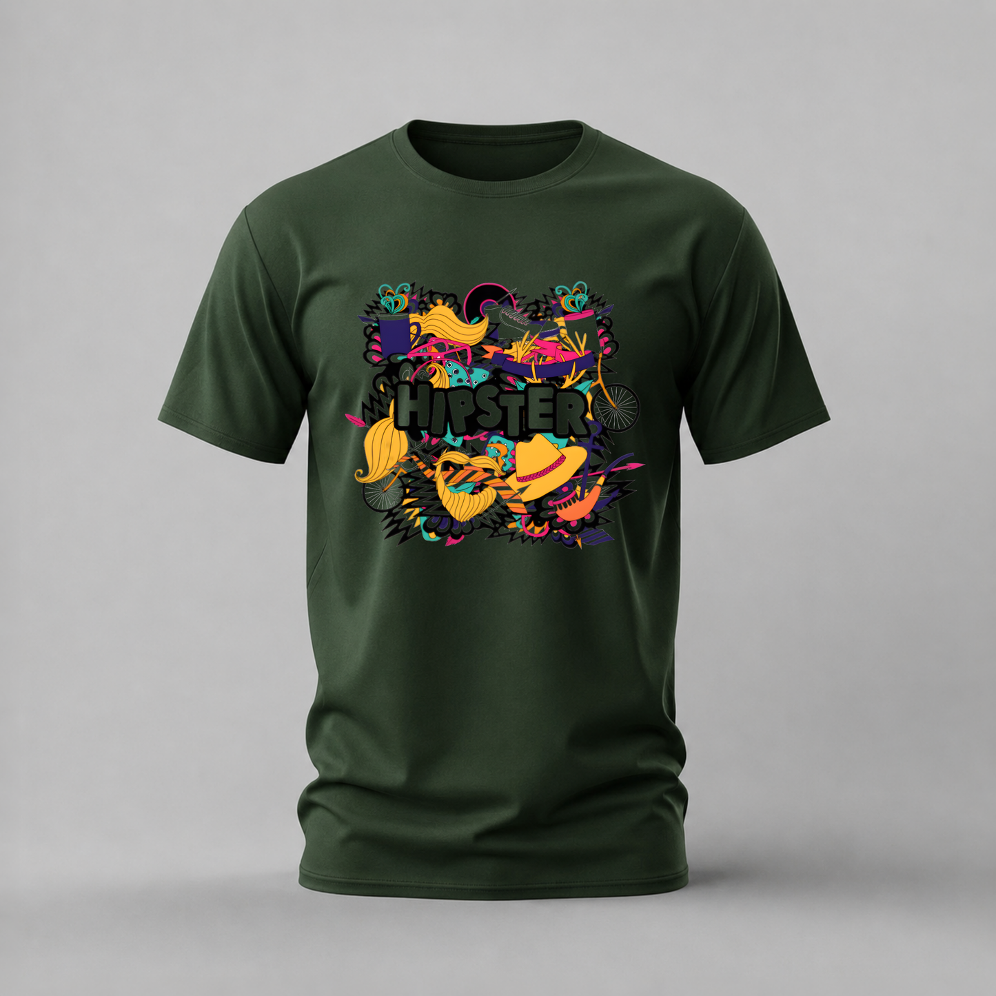 HIPSTER Collage Graphic T-Shirt