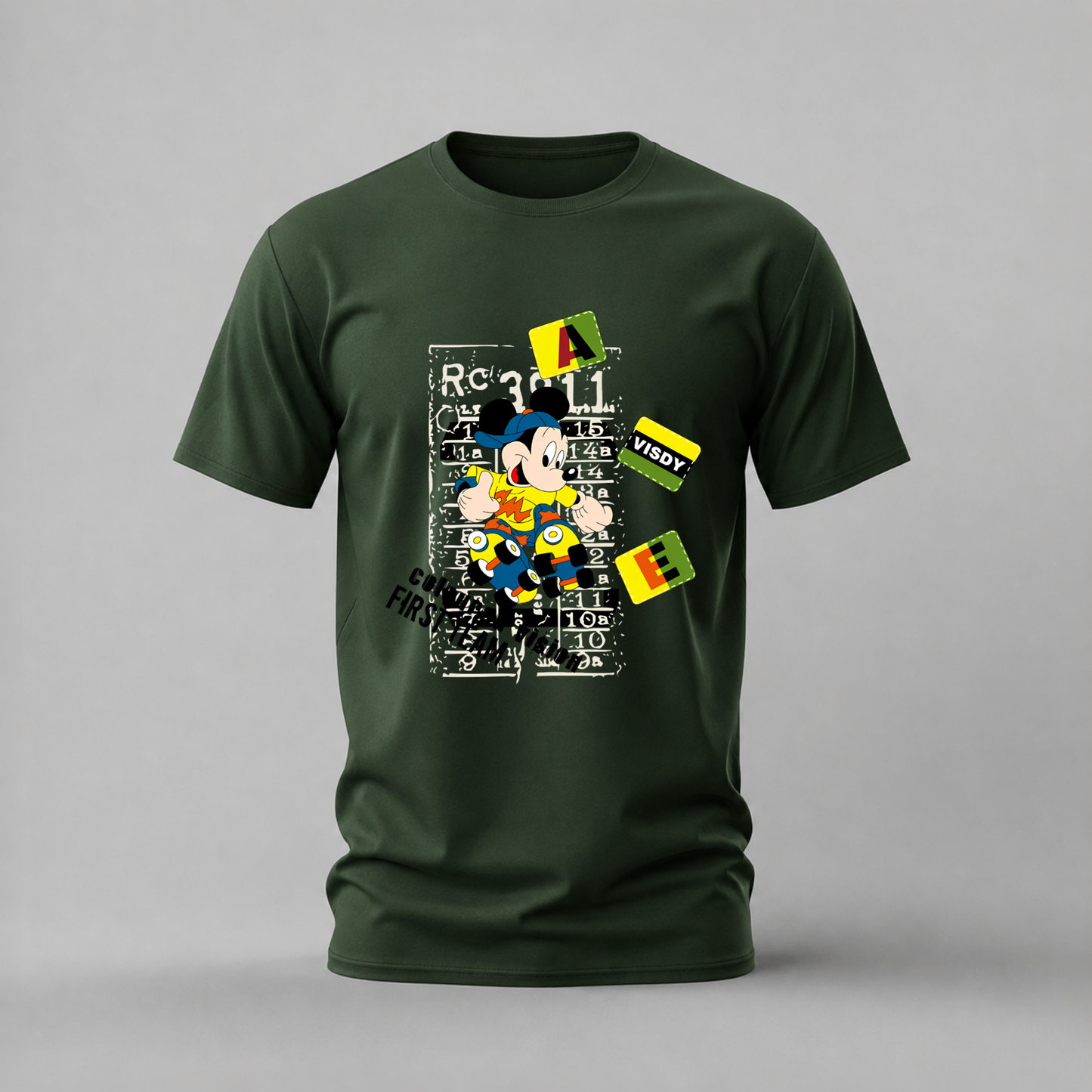 MICKEY MOUSE Skateboard Graffiti Graphic T-Shirt
