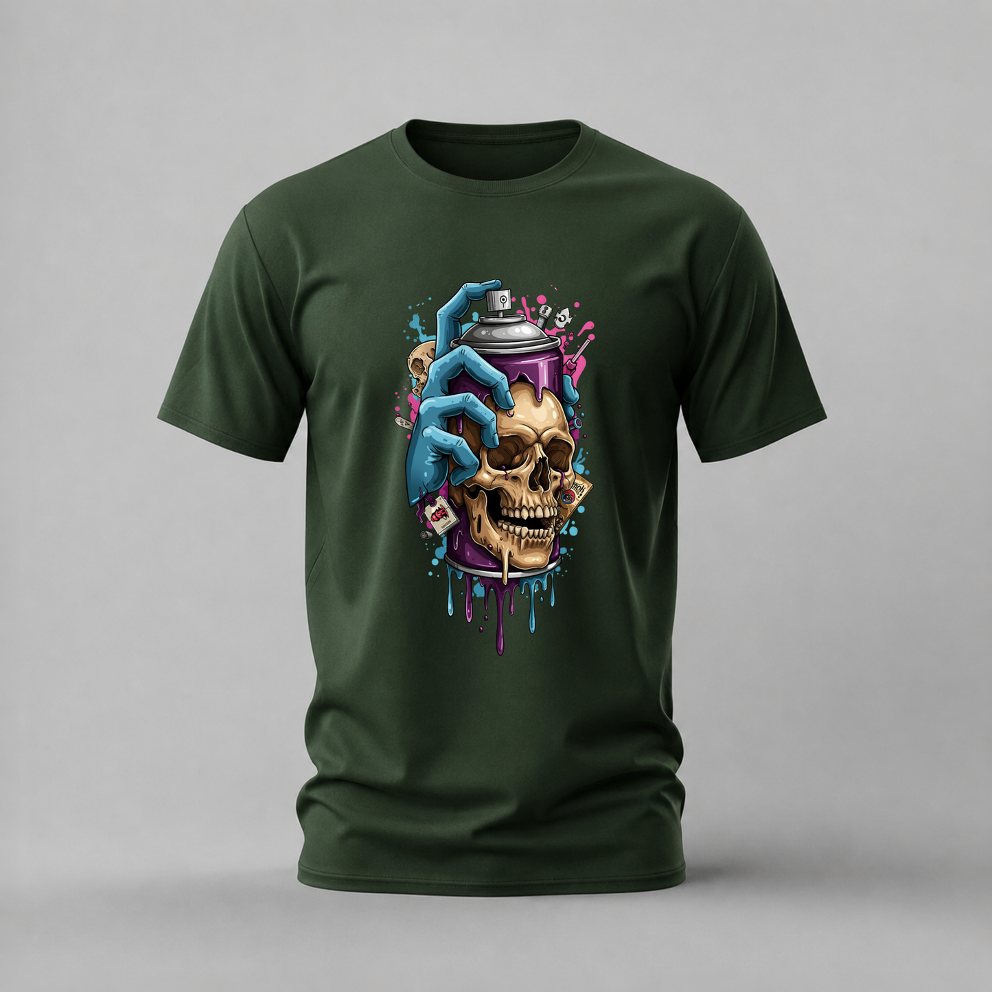 SKULL SPRAY Graphic T-Shirt