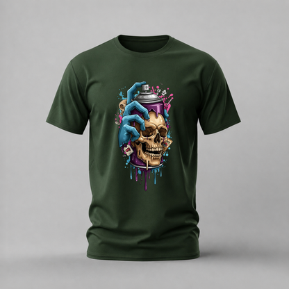 SKULL SPRAY Graphic T-Shirt