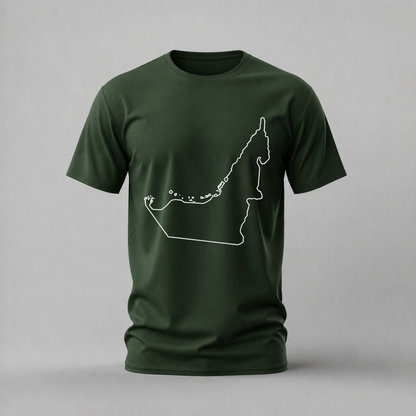 UAE Map Outline Graphic T-Shirt