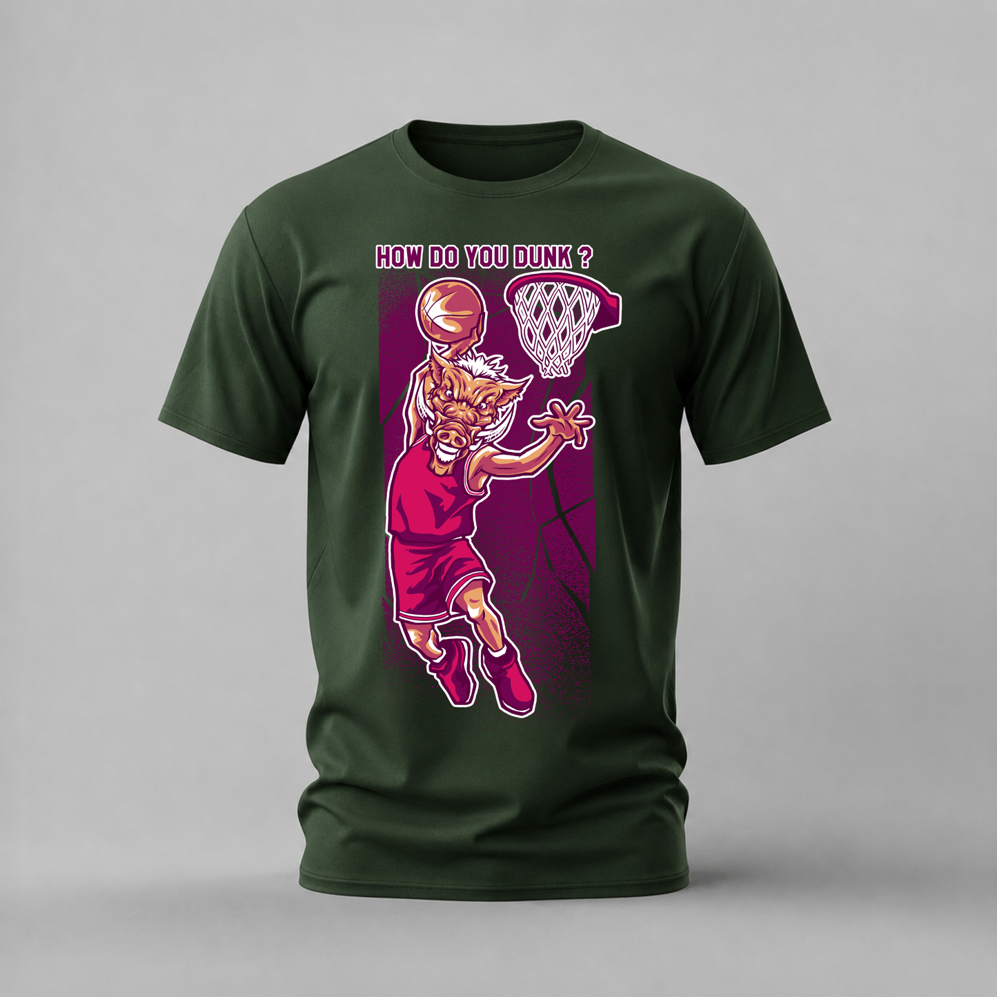 HOW DO YOU DUNK Warthog Graphic T-Shirt