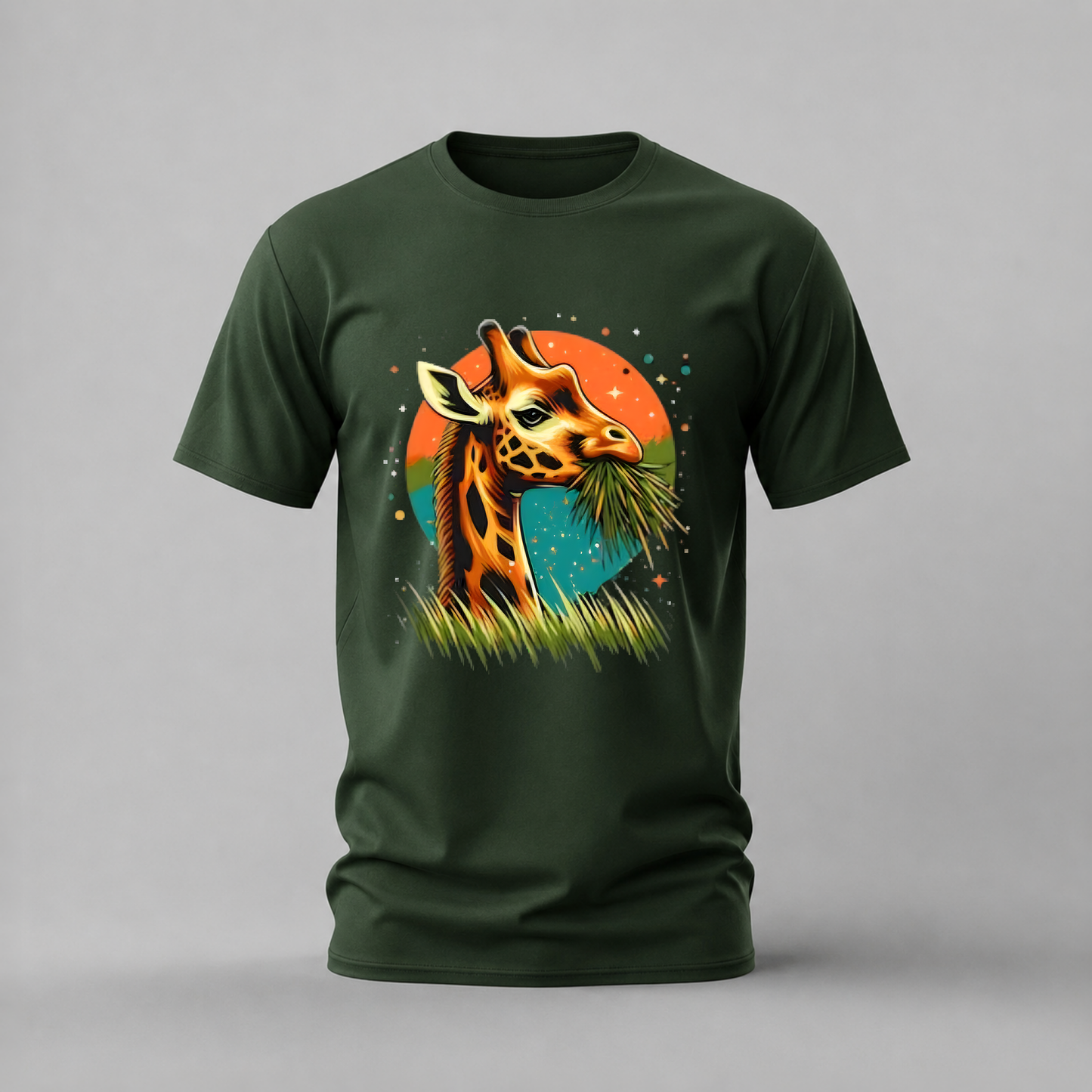 GIRAFFE SUNSET Graphic T-Shirt